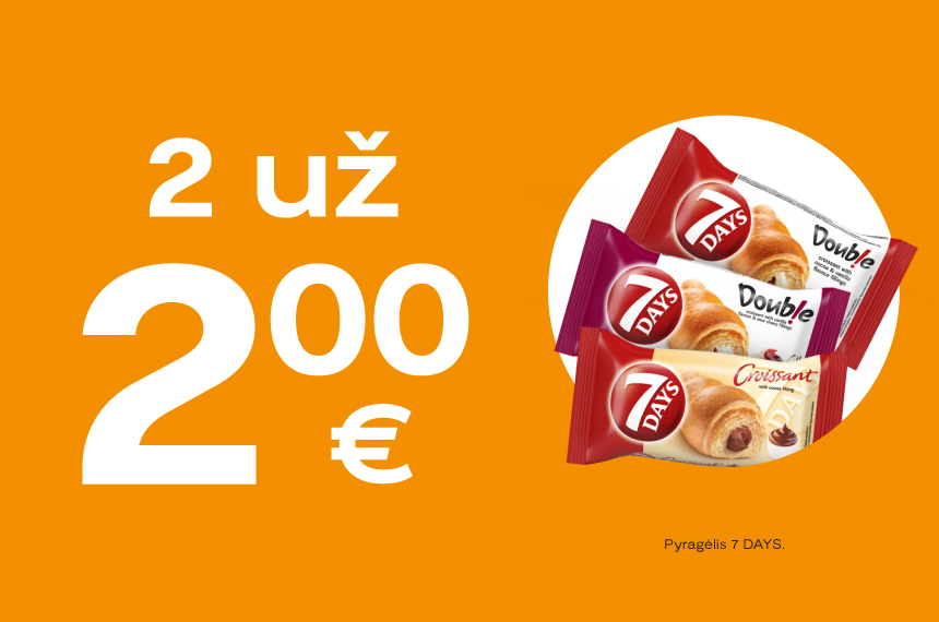 Pyragėliai 7 DAYS 2 už 2 Eur!
