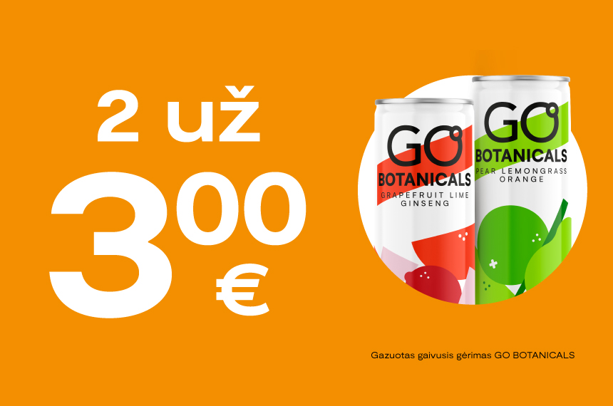 Gazuotas gaivusis gėrimas GO BOTANICALS 2 už 3 Eur!