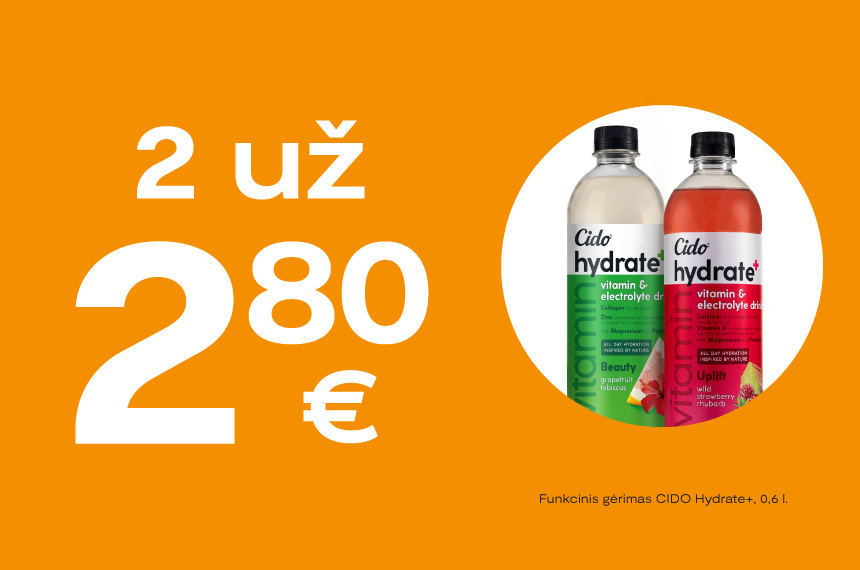Cido Hydrate+ 2 už 2.80 Eur!