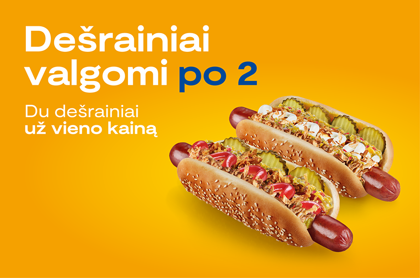 Du dešrainiai už vieno kainą!